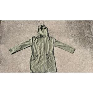 Staccato Jacket‎ Women Size Medium Olive Hooded Roll Up Long Sleeve Lightweight